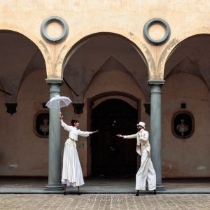 spettacolo farfalle luminose matrimonio Accoglienza al castello