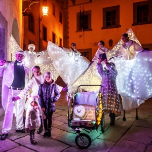Animazione farfalle luminose per Mercatini di Natale