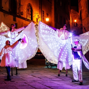 Corteo Trampolieri Luminosi a led per feste di piazza notturne
