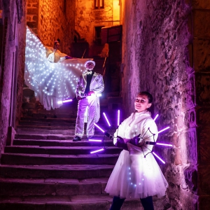 Farfalle Luminose itineranti, show itinerante nel paese
